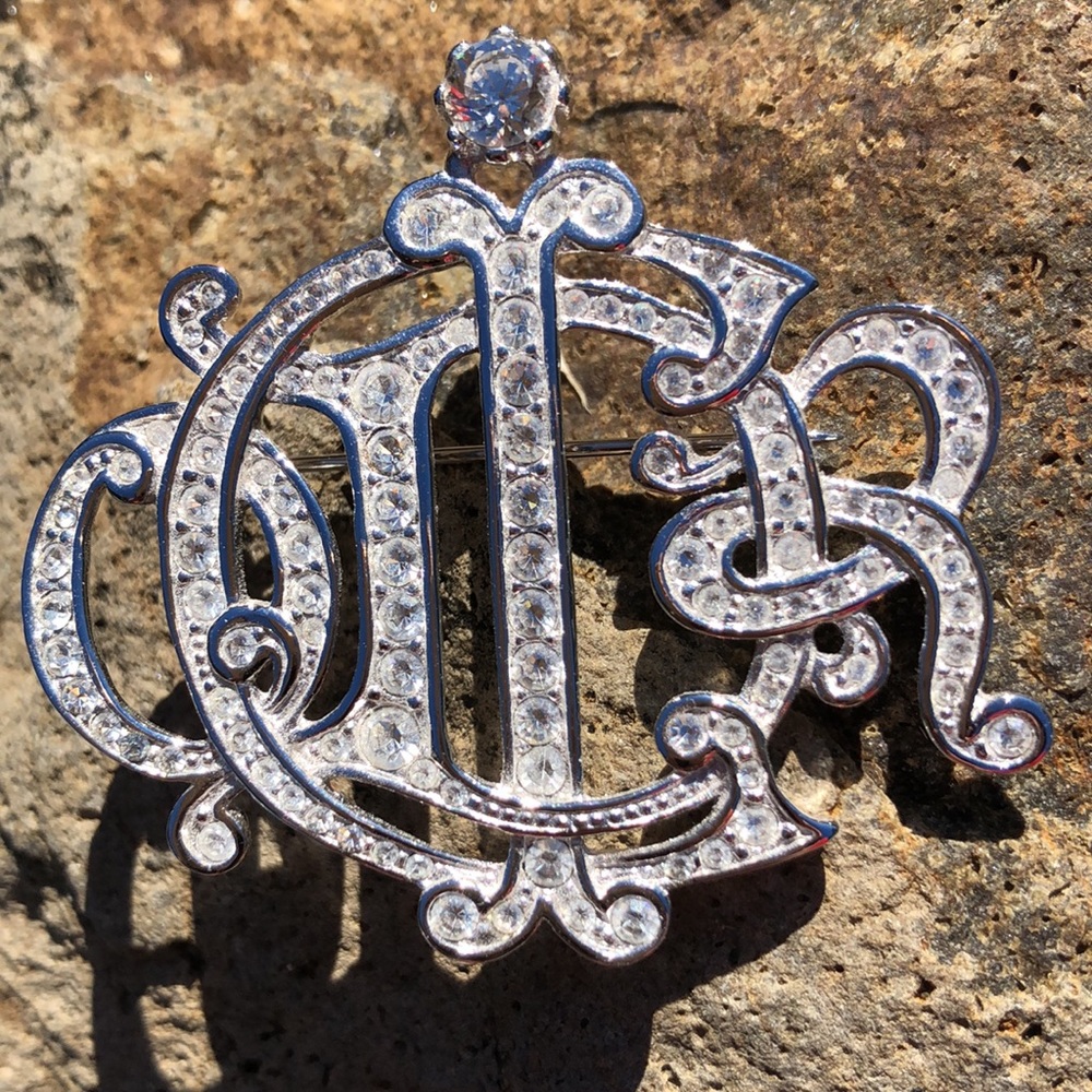 Vintage Christian Dior Monogram Brooch